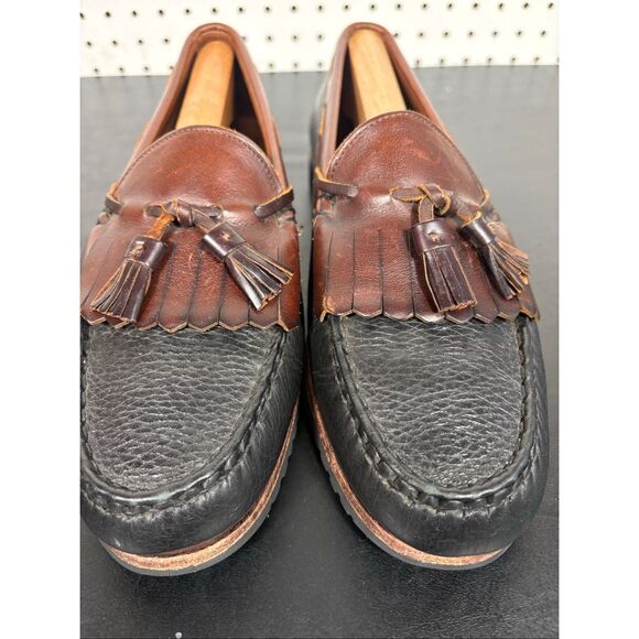 Allen Edmonds Nashua Loafers Size 11D Kiltie Tassel Black Brown Leather Shoes main image 10